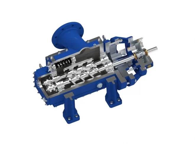 DSP-2C: Single Volute Rotary Twin Screw Pump with Mechanical Seal